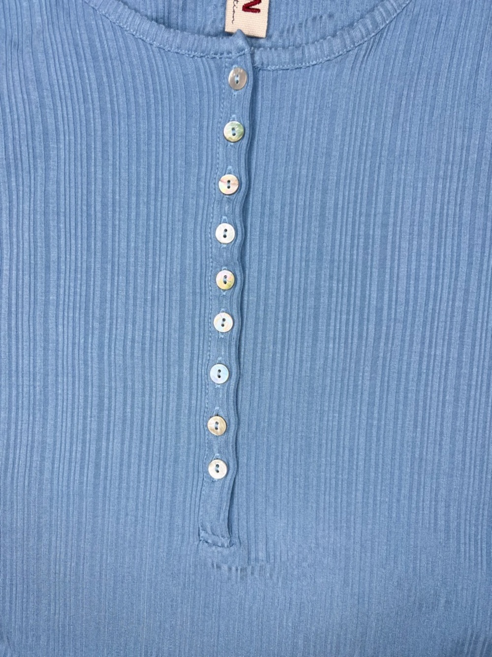 Anthropologie Dolan Orla Henley Ribbed Maxi Dress Sky Blue size XL NWT - Picture 8 of 8